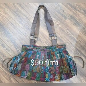 One Of A Kind Colorful Patchwork Hobo Bag